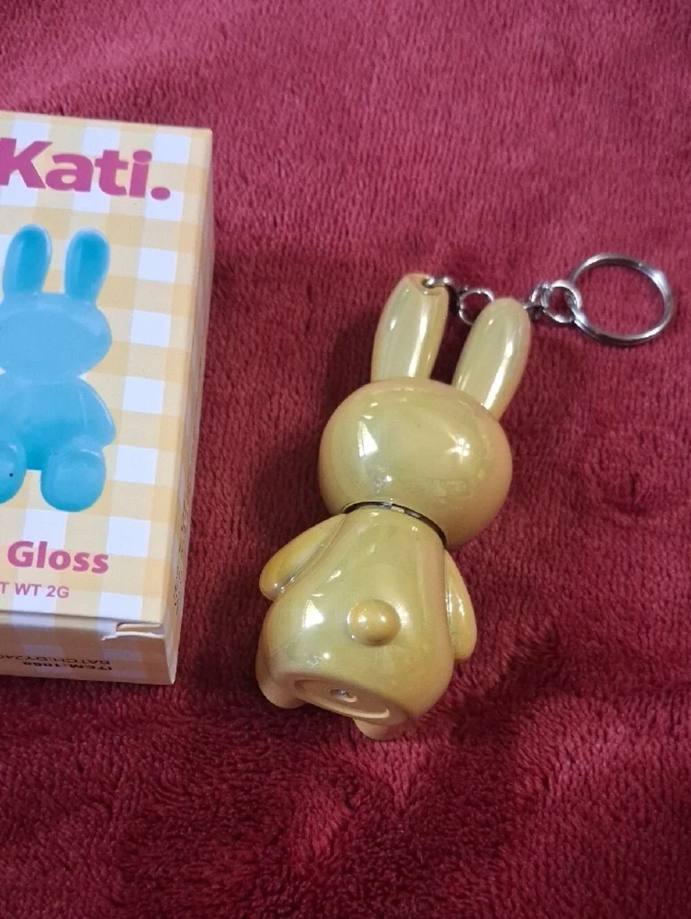 Kati Bunny Lip Gloss Keychain - Yellow